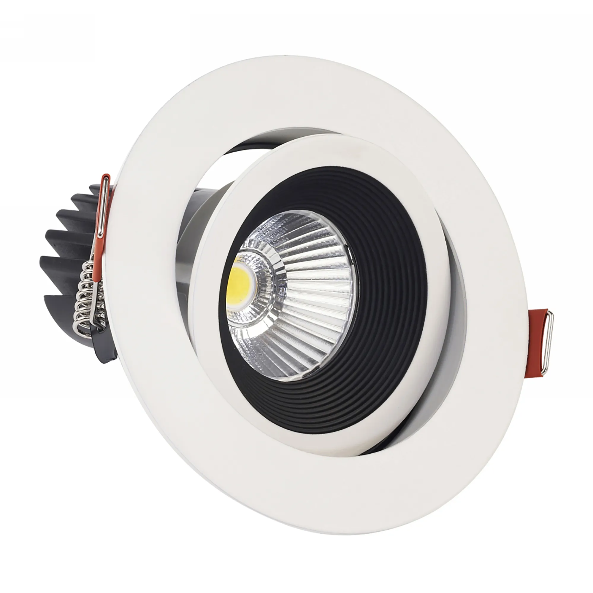 DX200141  Bono 12, 12W Adjustable Round Downlight 1000lm 15° 3000K IP20/IP44